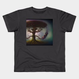 I Spy With My Big Eye - Surreal Tree AI Art Kids T-Shirt